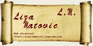 Liza Matović vizit kartica